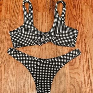 ZAFUL black and white checkered swimsuit
